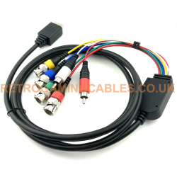 Sony PlayStation 2/3 NTSC/PAL RGBS BNC cable